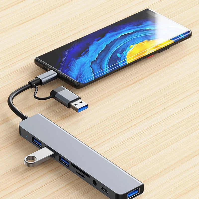8 in 2 Pocket USB-C Hub