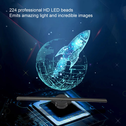 3D Hologram Fan Advertising Display 16.5″ – 224 LED 3D Video Projector, 1250RPM, Adjustable Angle