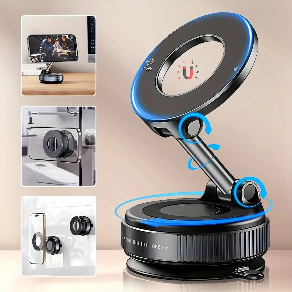 Vacuum Magnetic Foldable Phone Mount