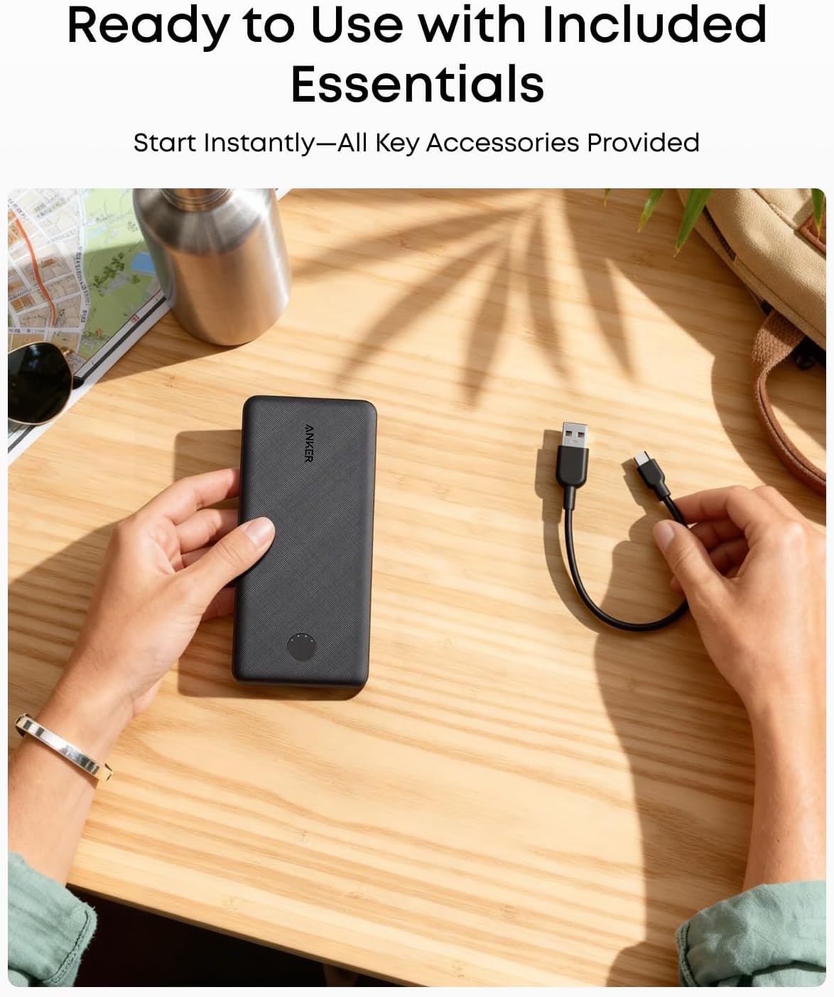 Anker 10,000mAh Portable Power Bank – Slim High-Speed USB-C Charger for iPhone 16/17, iPad, Samsung & More