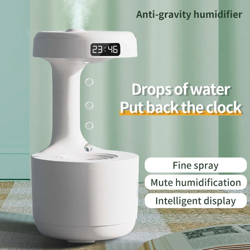 Anti-Gravity Ultrasonic Mist Maker – Floating Water Drop Humidifier with LED Night Light