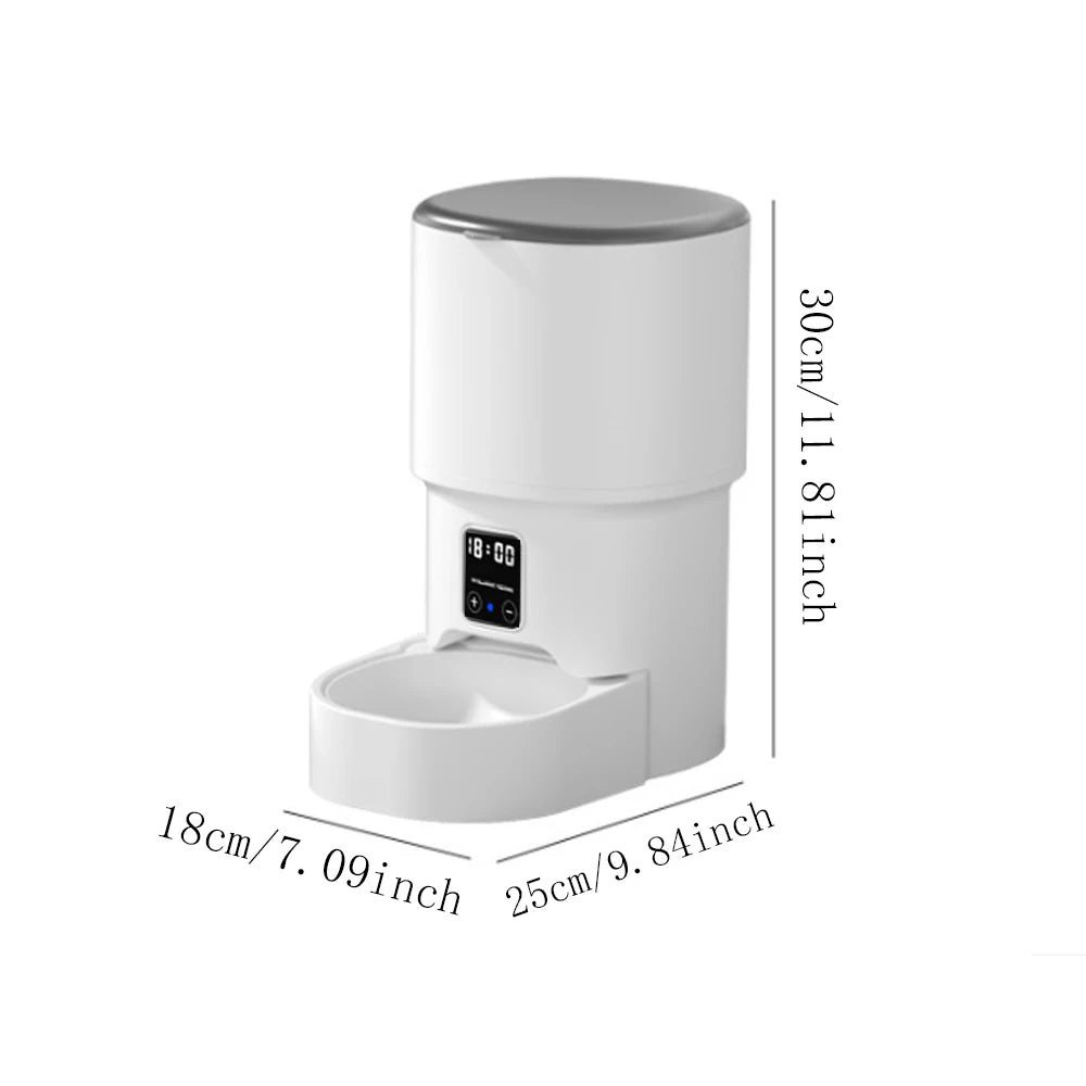 4L WiFi Smart Automatic Pet Feeder with Camera – App Control, Two-Way Audio, Scheduled Feeding for Cats & Dogs (Power Adapter Not Included)